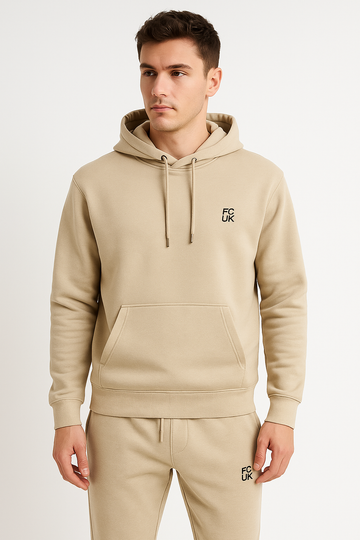Beige FCUK Hoodie & Trouser set
