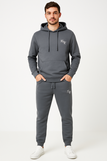 FCUK Soate Grey Hoodie & Jogger Co-ord Set
