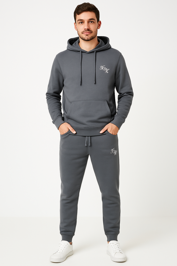 FCUK Soate Grey Hoodie & Jogger Co-ord Set