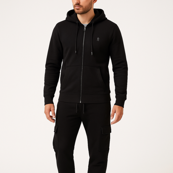 FCUK Black Hoodie & Trouser