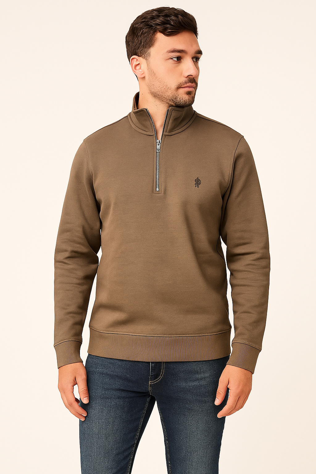 FCUK Olive Green Sweatshirt
