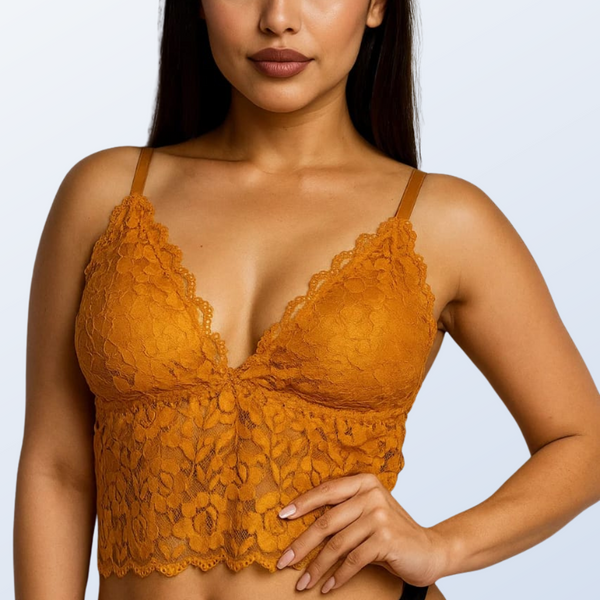 Floral Lace Cami Sleeveless Padded Bralette